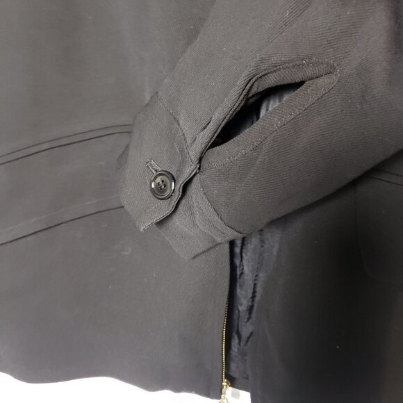 Linda Allard Ellen Tracy Black Zip Front Jacket Blazer Coat size 12 - Picture 4 of 10